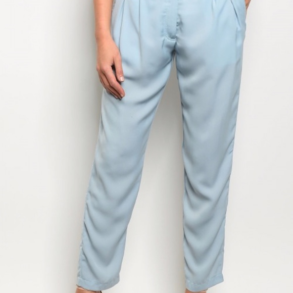 🌷MUST HAVE🌷Chic Bleu Chiffon Trousers - Picture 3 of 4